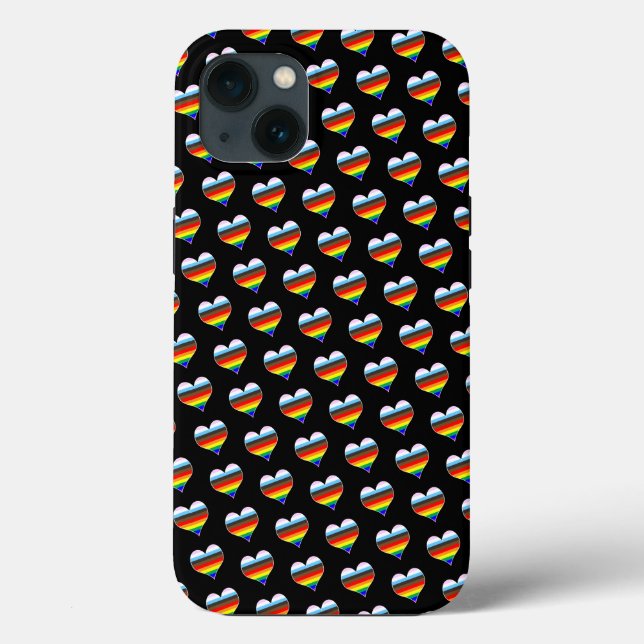 Rainbow Heart Pattern Case-Mate iPhone Case (Back)