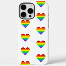 Rainbow Heart Pattern iPhone 16 Pro Max Case