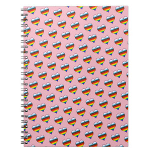 Rainbow Heart Pattern Notebook