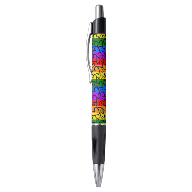Rainbow Heart Pattern Pen (Top (Vertical))