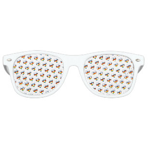 Rainbow Heart Pattern Retro Sunglasses