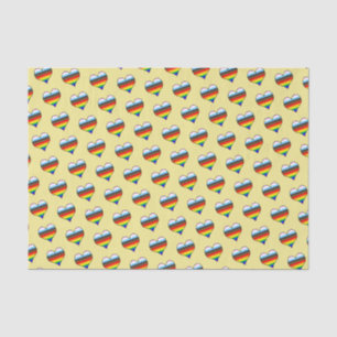 Rainbow Heart Pattern Tissue Paper