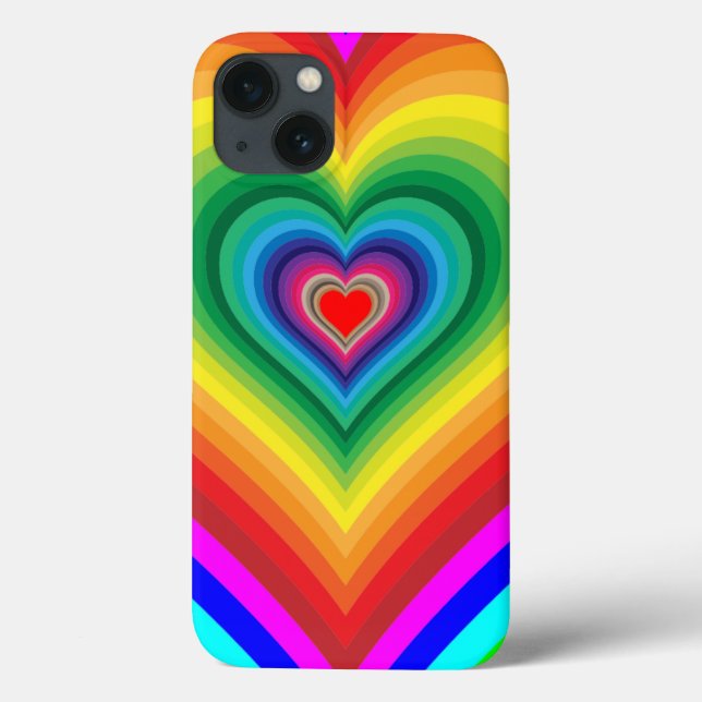 Rainbow Heart Phone Case (Back)