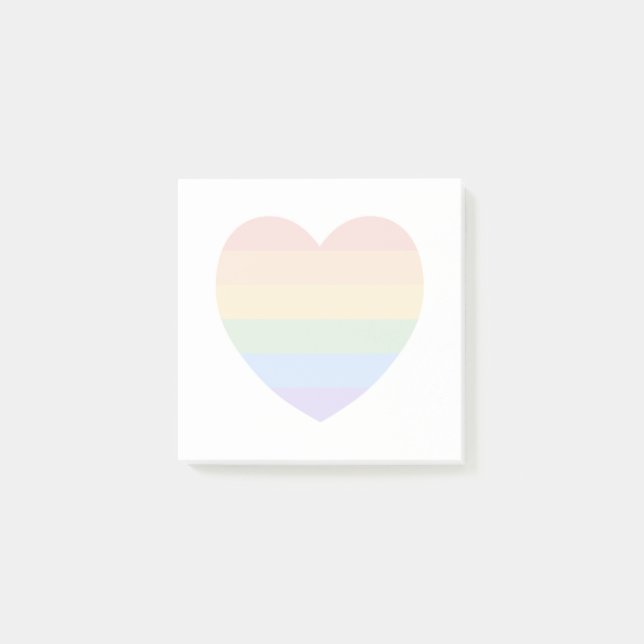Rainbow Heart Post-it Notes (Front)