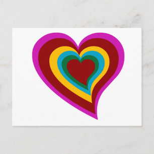 Rainbow Heart Postcard
