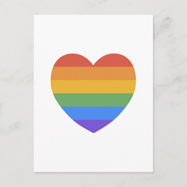 Rainbow Heart Postcard (Front)