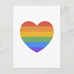 Rainbow Heart Postcard