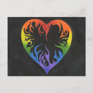 Rainbow Heart Postcard