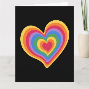 Rainbow heart. Pride gay love    Card