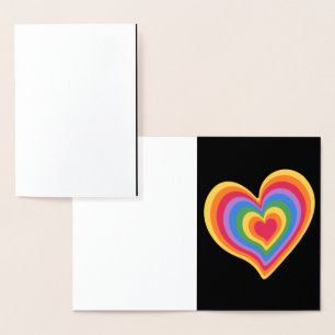Rainbow heart. Pride gay love Card