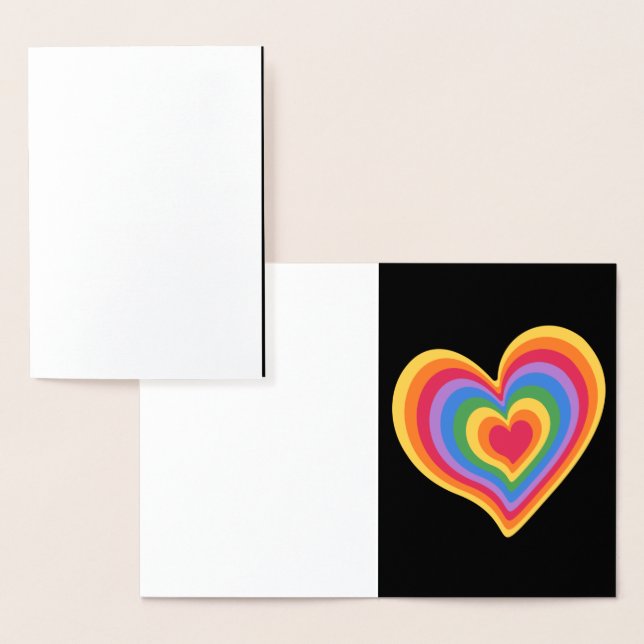 Rainbow heart. Pride gay love    Card (Display)