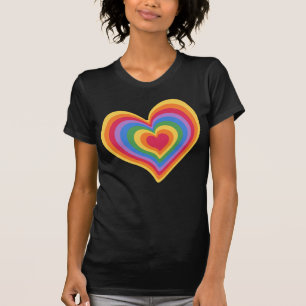 Rainbow heart. Pride gay love               T-Shir T-Shirt