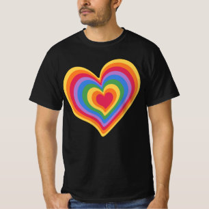 Rainbow heart. Pride gay love T-Shirt