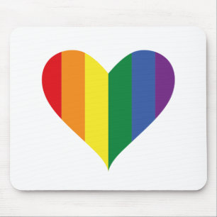 Rainbow Heart Pride Mousepad