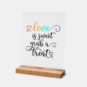 Rainbow Heart Script L'amour est doux Faveur