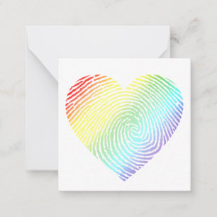 Rainbow Heart Shaped  Heart  Card