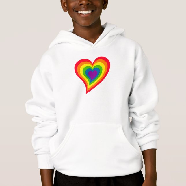 Rainbow Heart shirt - choose style & colour (Front)