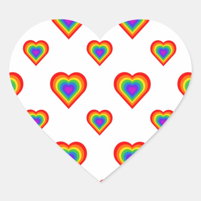 Rainbow Heart Sticker (Front)