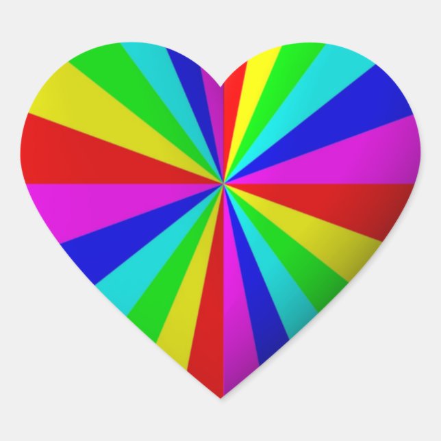 Rainbow Heart Stickers (Front)
