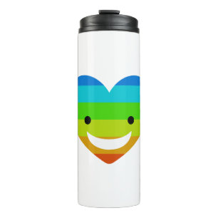 Rainbow Heart Thermal Tumbler