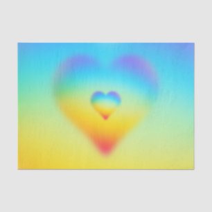 rainbow heart tissue paper