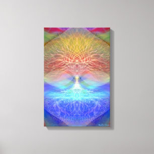 Rainbow Heart Tree of Life Canvas Print