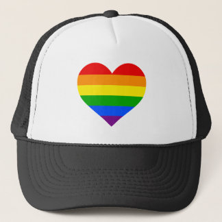 "RAINBOW HEART" TRUCKER HAT