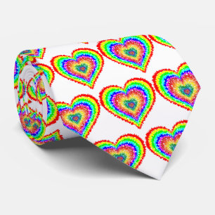 Rainbow Heart Valentine's Day Tie