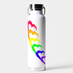 Rainbow Heart Water Bottle