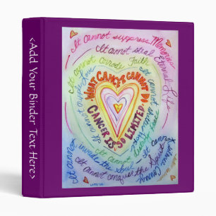 Rainbow Heart What Cancer Cannot Do Binder
