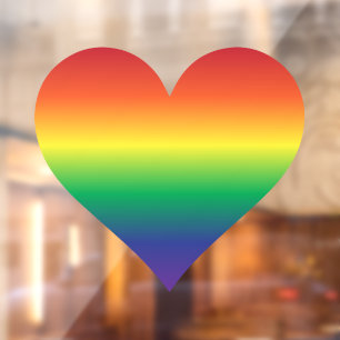 Rainbow Heart Window Cling