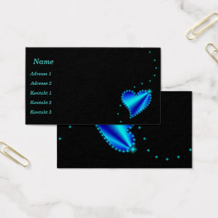 Rainbow Heart with Stars Business Cards