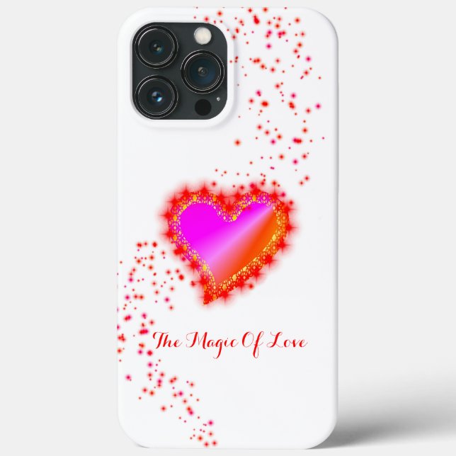 Rainbow Heart with Stars , The Magic Of Love Case-Mate iPhone Case (Back)