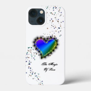 Rainbow Heart with Stars , The Magic Of Love iPhone 13 Mini Case