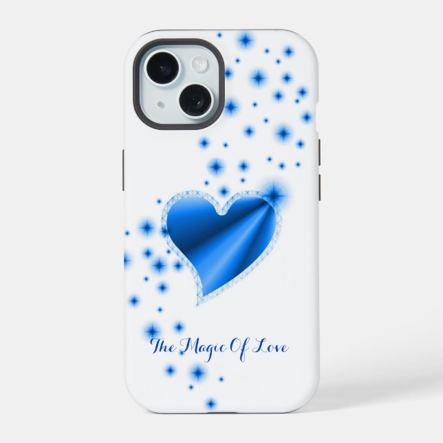 Rainbow Heart with Stars , The Magic Of Love iPhone 15 Case (Back)