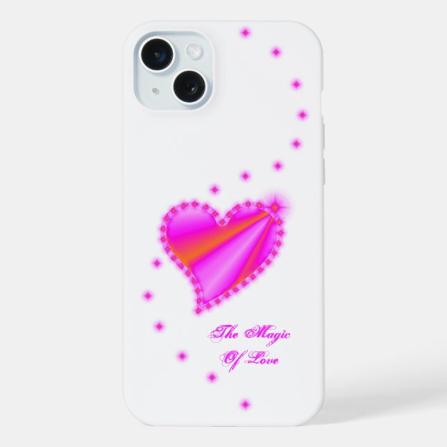 Rainbow Heart with Stars , The Magic Of Love iPhone Case (Back)