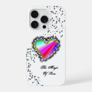 Rainbow Heart with Stars , The Magic Of Love iPhone 15 Pro Case