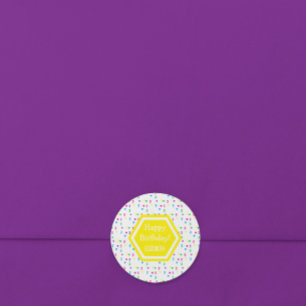 Rainbow Hearts 3rd Birthday Classic Round Sticker