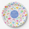 Rainbow Hearts 4th Birthday Party Custom Name Blue