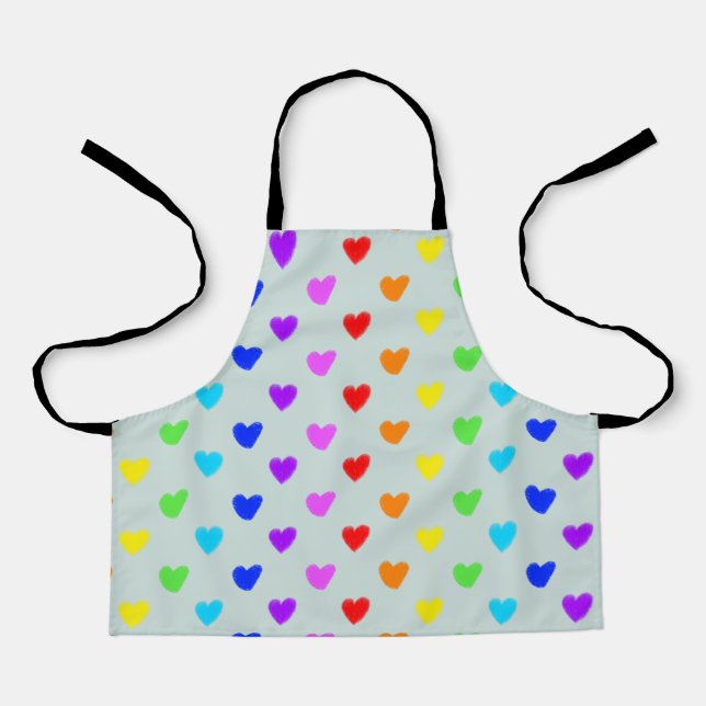 Rainbow Hearts Apron (Front)