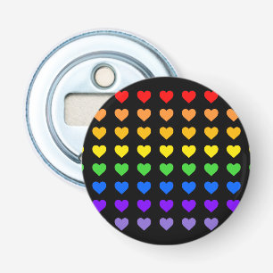 Rainbow Hearts Bottle Opener