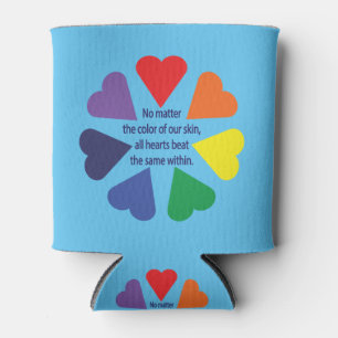 Rainbow Hearts Can Cooler