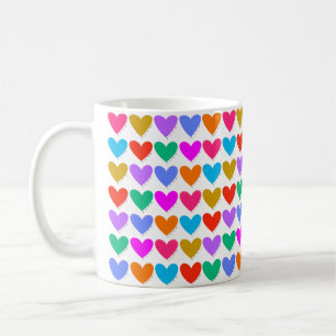 Rainbow Hearts Coffee Mug