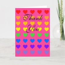 Rainbow Hearts Deep Pink
