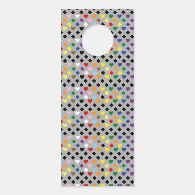 Rainbow Hearts Door Hanger (Front)