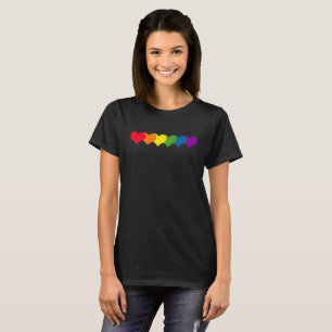 Rainbow Hearts Gay Pride   LGBTQ Pride T-Shirt
