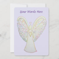 Rainbow Hearts Guardian Angel Custom Invitations