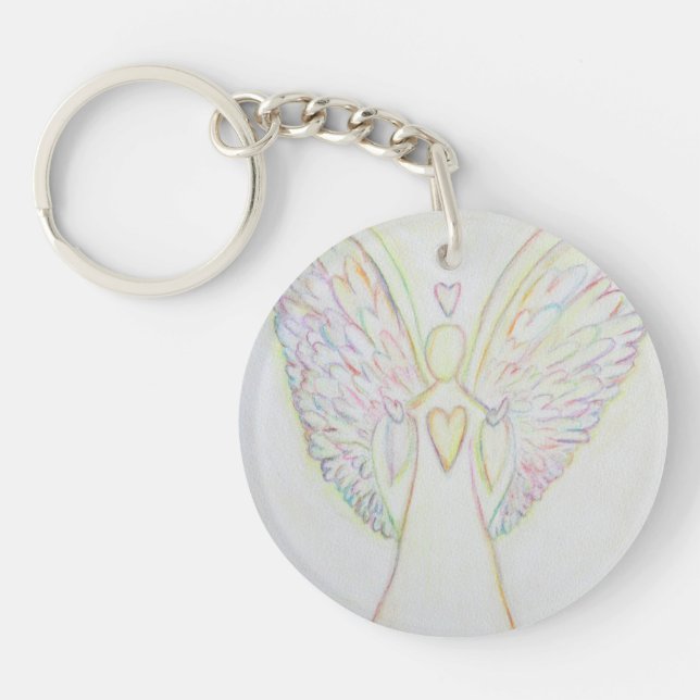 Rainbow Hearts Guardian Angel Porte - clé personna (Devant)
