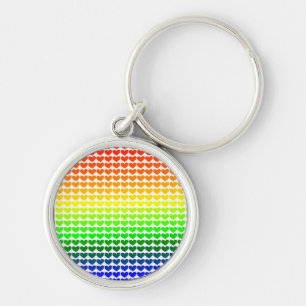 RAINBOW HEARTS KEYCHAIN