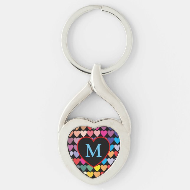 Rainbow Hearts Keychain (Front)